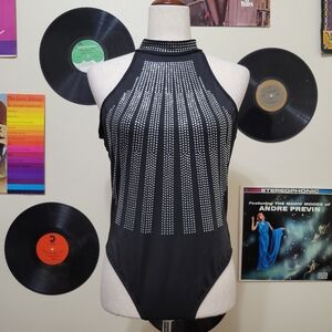 Brick & Motor | Rhinestone Mock Neck Body Suit